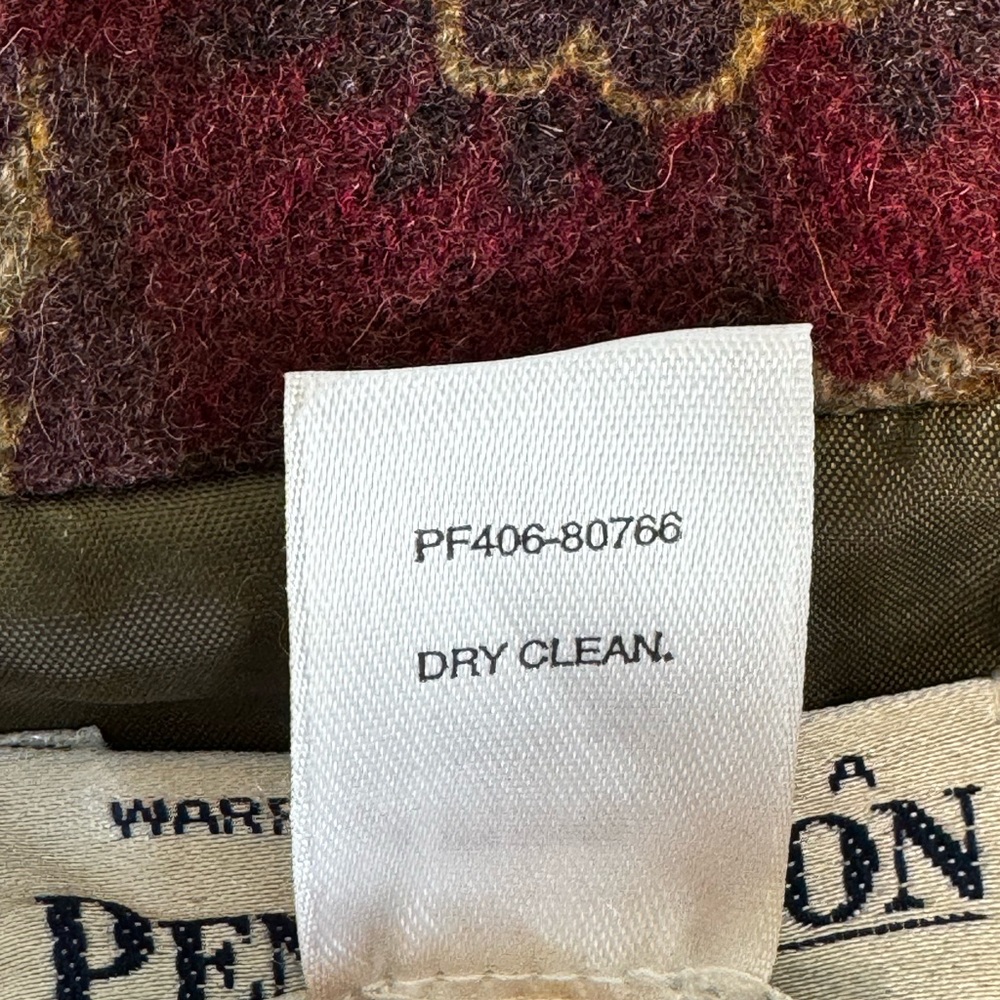 Pendleton Petite Floral Olive Green Wool Blend Jacket Size 6 - Picture 6 of 7